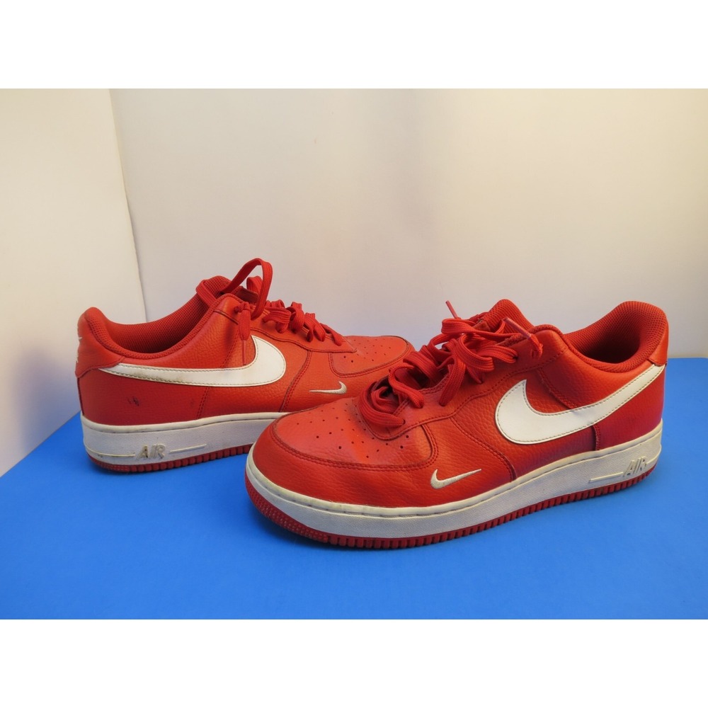 Size 13 - Nike Air Force 1 Mini Swoosh Low University Red 820266-606